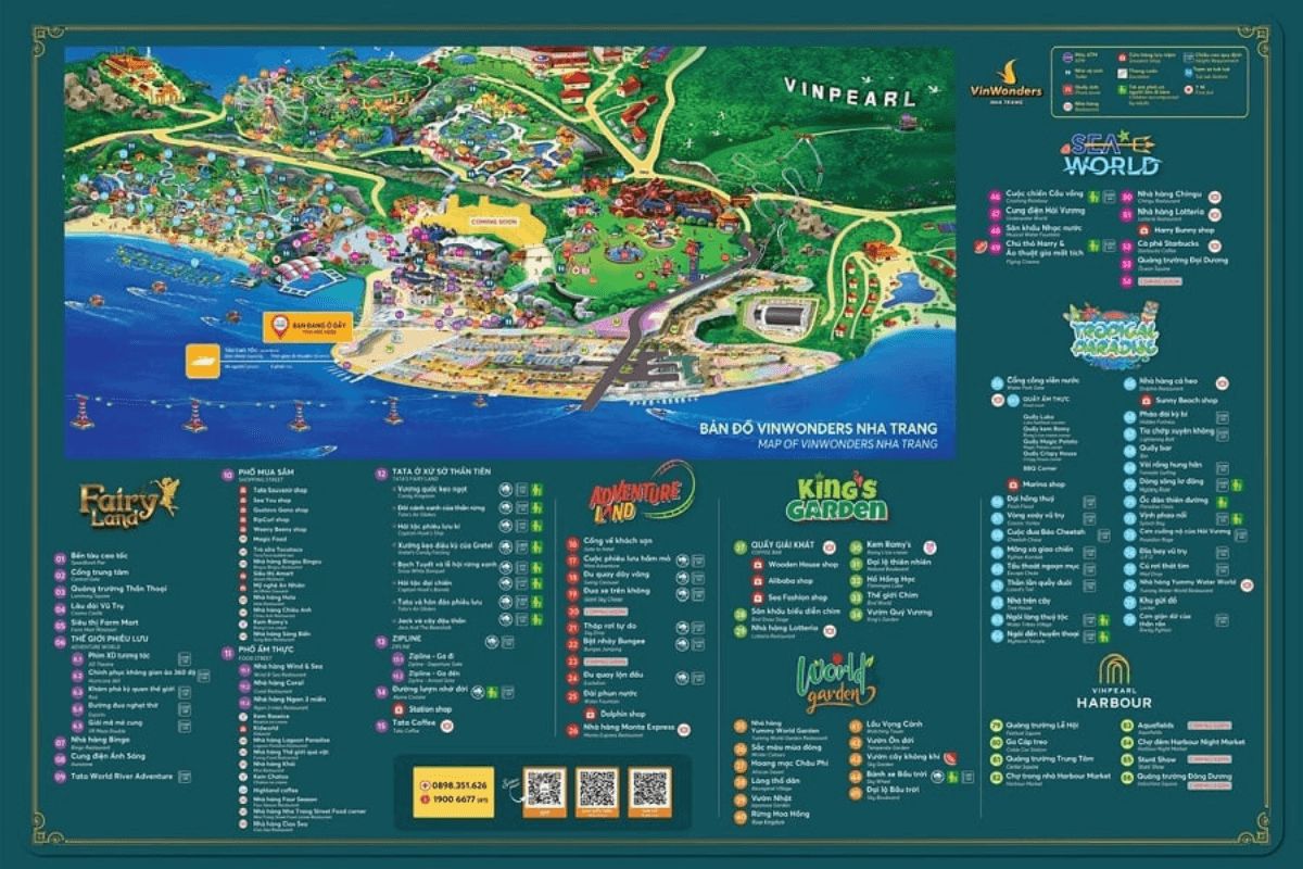 Sơ đồ Vinpearl Nha Trang - VinWonders