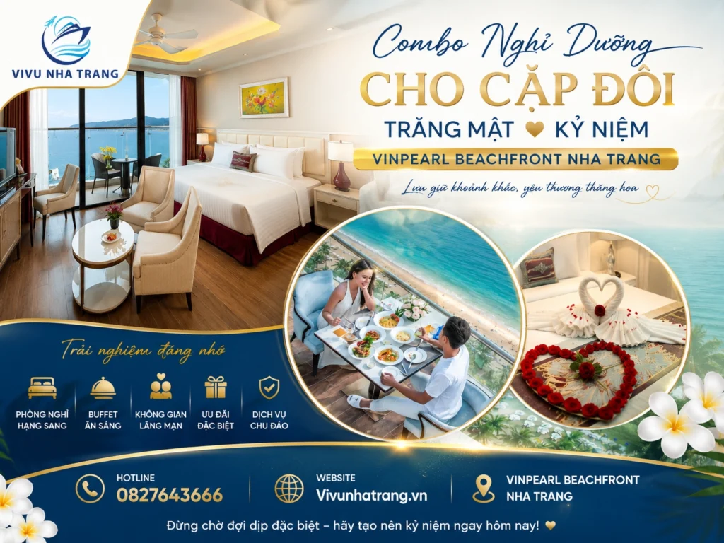 Combo nghỉ dưỡng Vinpearl Beachfront Nha Trang dành cho cặp đôi