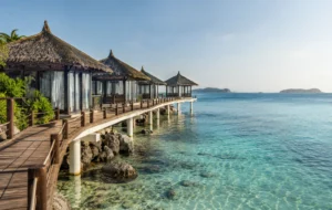 Không gian Akoya Spa bên biển trong kỳ nghỉ Vinpearl